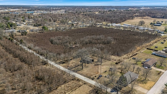 aerial view featuring a rural view