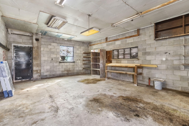 miscellaneous room with concrete flooring