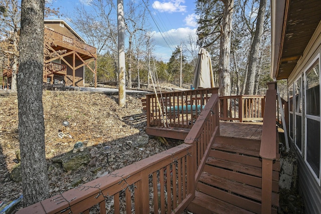 view of wooden terrace