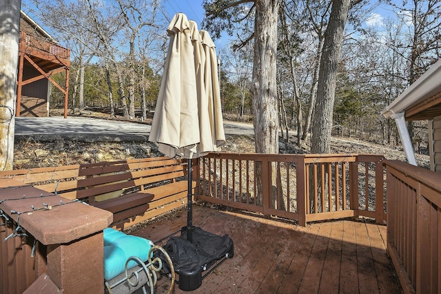 view of wooden deck