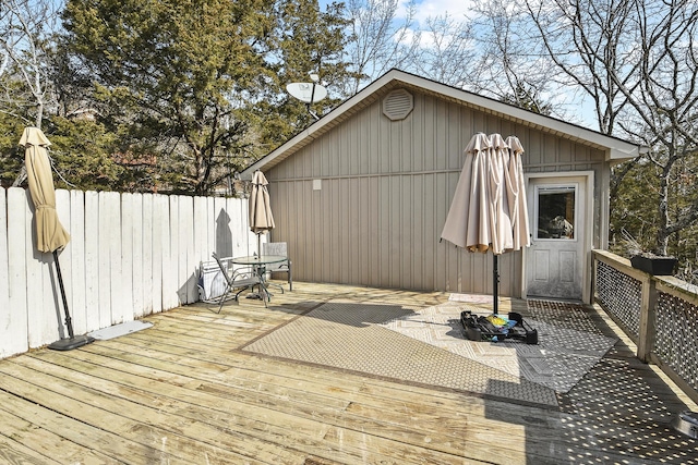 wooden deck with fence