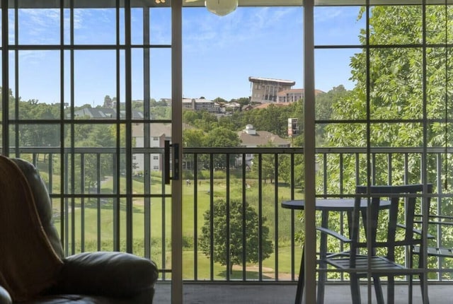 view of sunroom / solarium