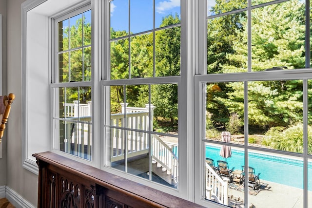 doorway to outside with plenty of natural light