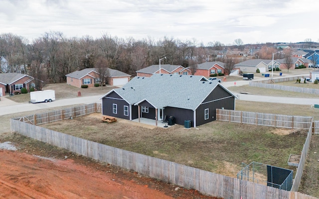 bird's eye view with a residential view