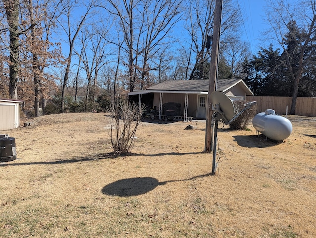 exterior space with fence