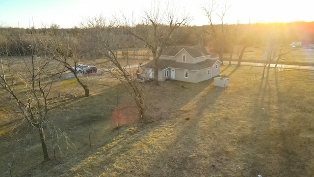 bird's eye view featuring a rural view