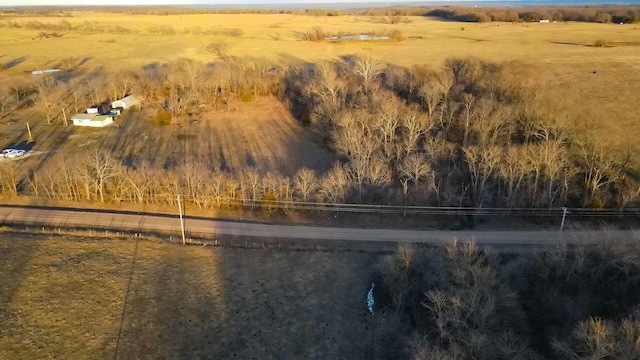 aerial view with a rural view