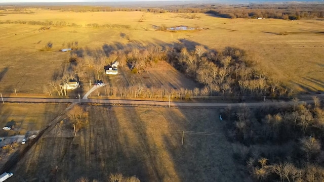 aerial view featuring a rural view