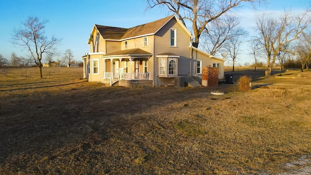 exterior space featuring central AC unit