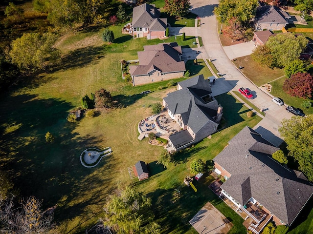 drone / aerial view featuring a residential view