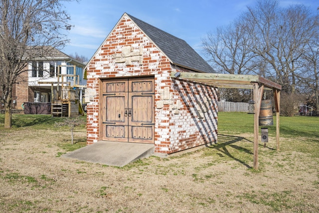 view of shed