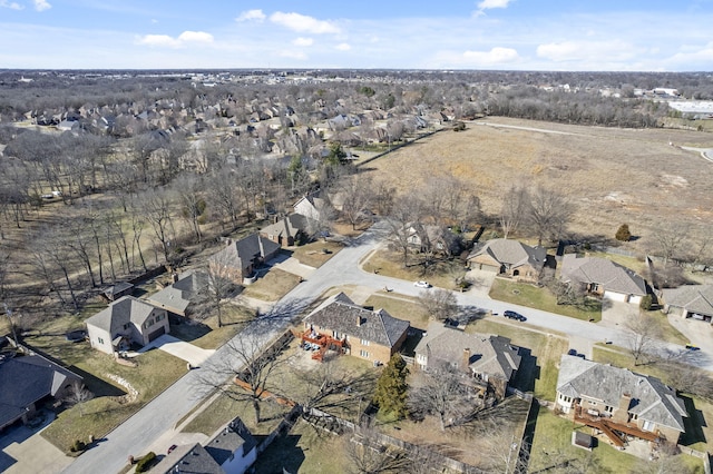 drone / aerial view with a residential view