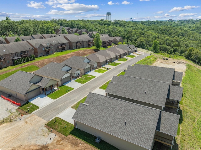 drone / aerial view with a residential view