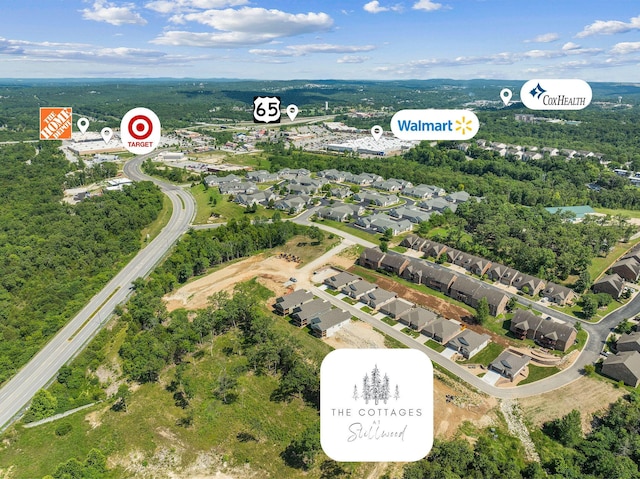 drone / aerial view featuring a residential view