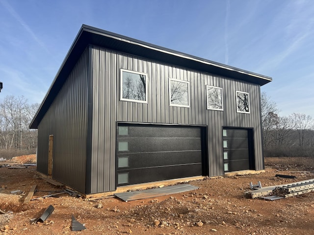 garage with a detached garage