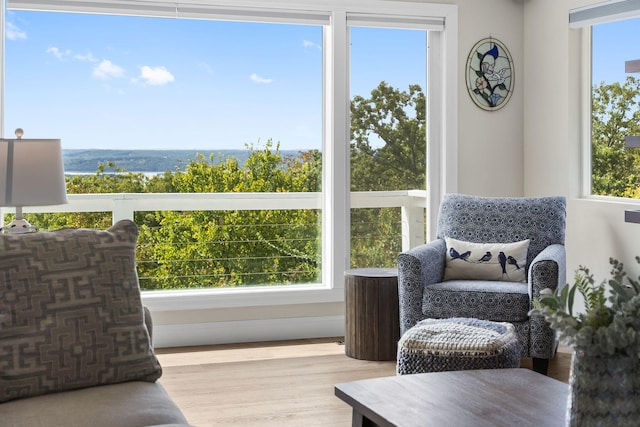 sunroom / solarium featuring a healthy amount of sunlight