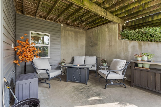 view of patio featuring outdoor lounge area