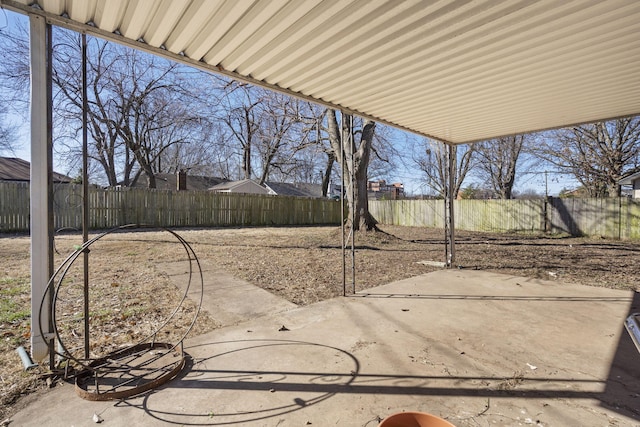 view of patio with a fenced backyard