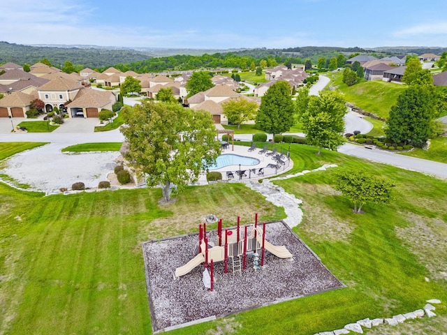 bird's eye view featuring a residential view