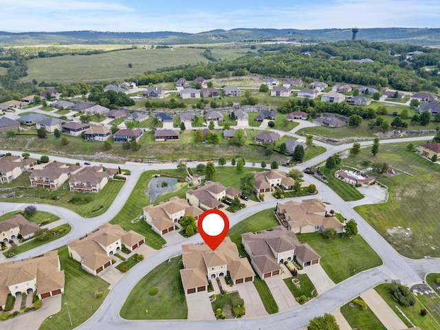 aerial view featuring a residential view