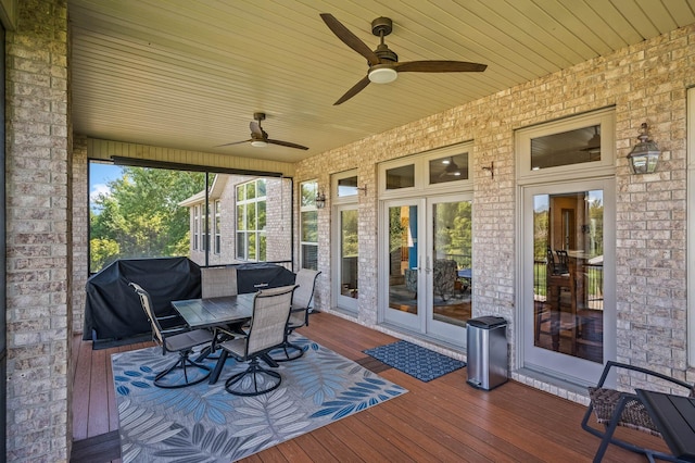 view of sunroom / solarium