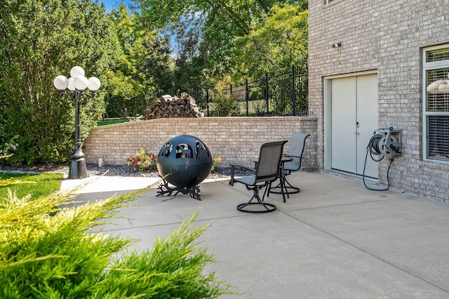 view of patio with fence