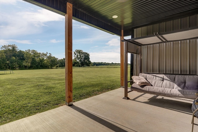 view of patio with outdoor lounge area