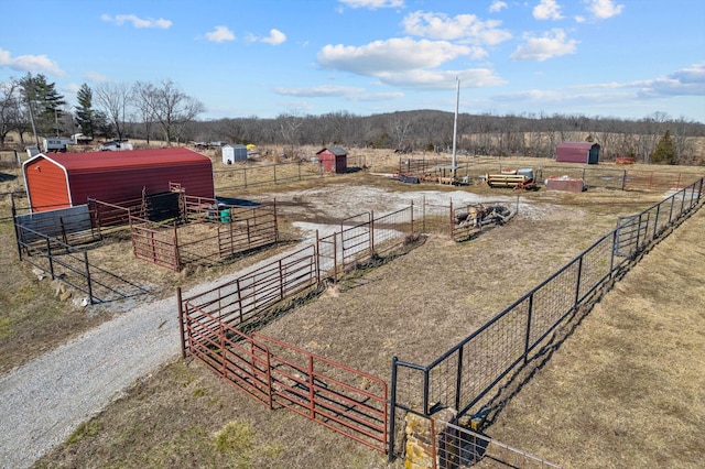 15221 Cleveland Rd, Houston, MO 65483 - view of yard featuring an outbuilding, a rural view, and an exterior structure