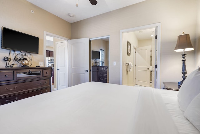 bedroom with a ceiling fan