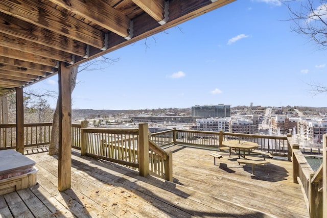 view of wooden deck