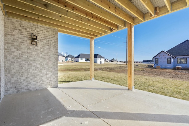 view of patio / terrace featuring a residential view