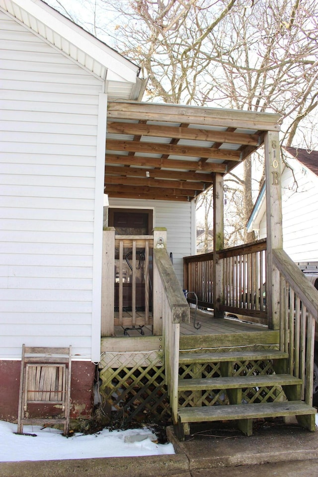 view of wooden terrace