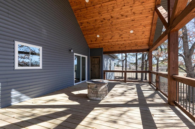 view of wooden terrace