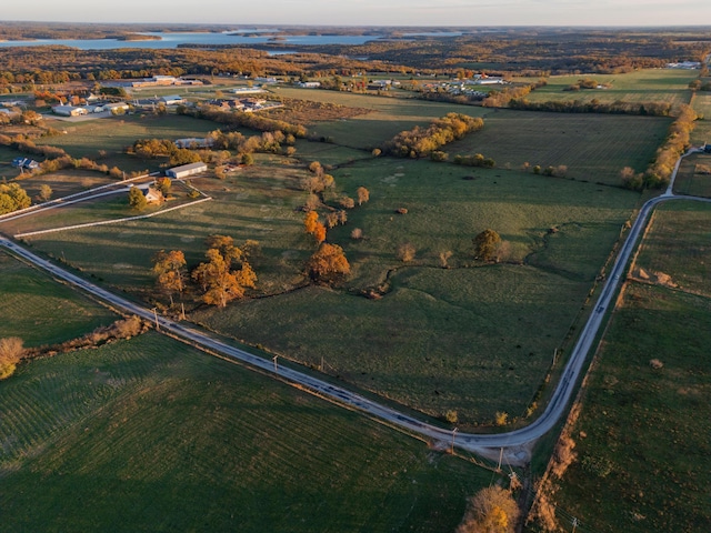 bird's eye view with a rural view