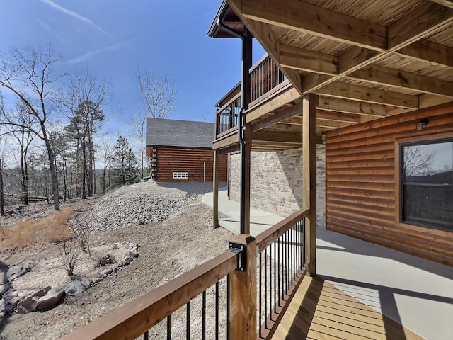 deck featuring a patio