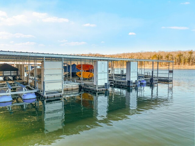 230 Temple Ln, Shell Knob, MO 65747 - view of dock with a water view and boat lift