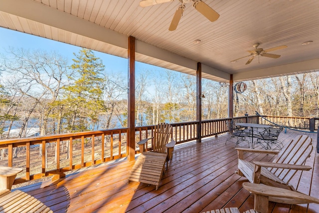230 Temple Ln, Shell Knob, MO 65747 - deck featuring outdoor dining area and a ceiling fan