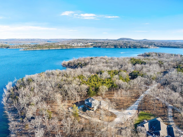 230 Temple Ln, Shell Knob, MO 65747 - birds eye view of property featuring a water view
