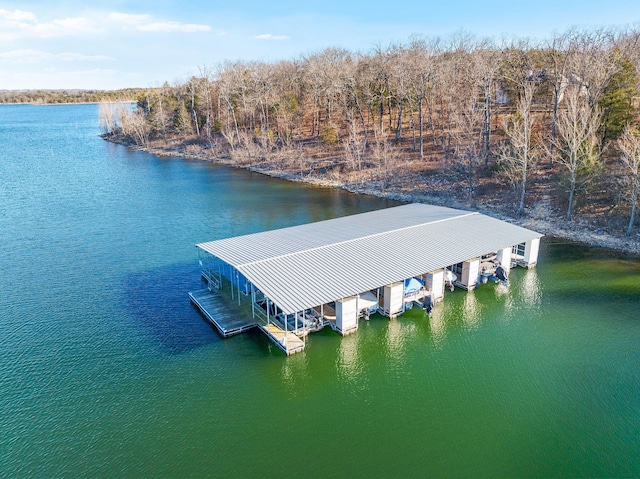 230 Temple Ln, Shell Knob, MO 65747 - aerial view featuring a forest view and a water view