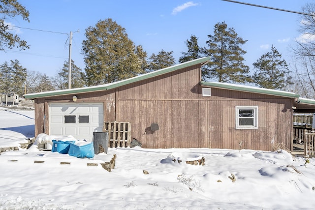 view of snowy exterior