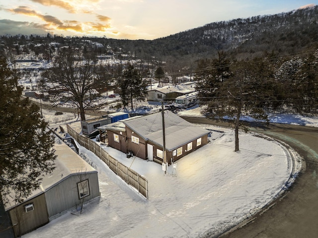 view of snowy aerial view