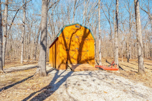 view of shed