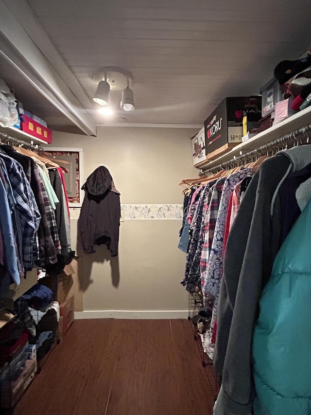 3894 Girlstown Rd, Mountain Grove, MO 65711 - walk in closet with wood finished floors