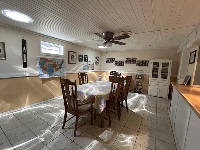 3894 Girlstown Rd, Mountain Grove, MO 65711 - dining area with light tile patterned flooring and ceiling fan