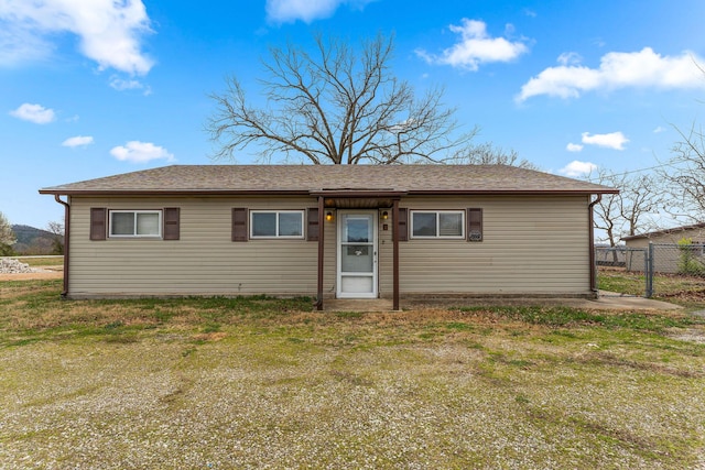 view of front of property with fence