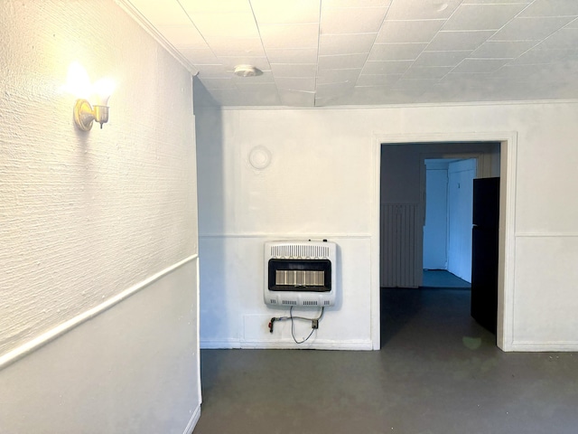 interior space featuring heating unit