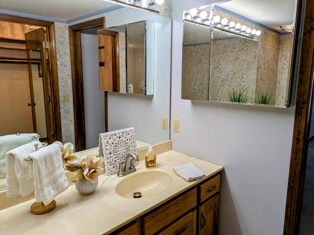 bathroom with vanity