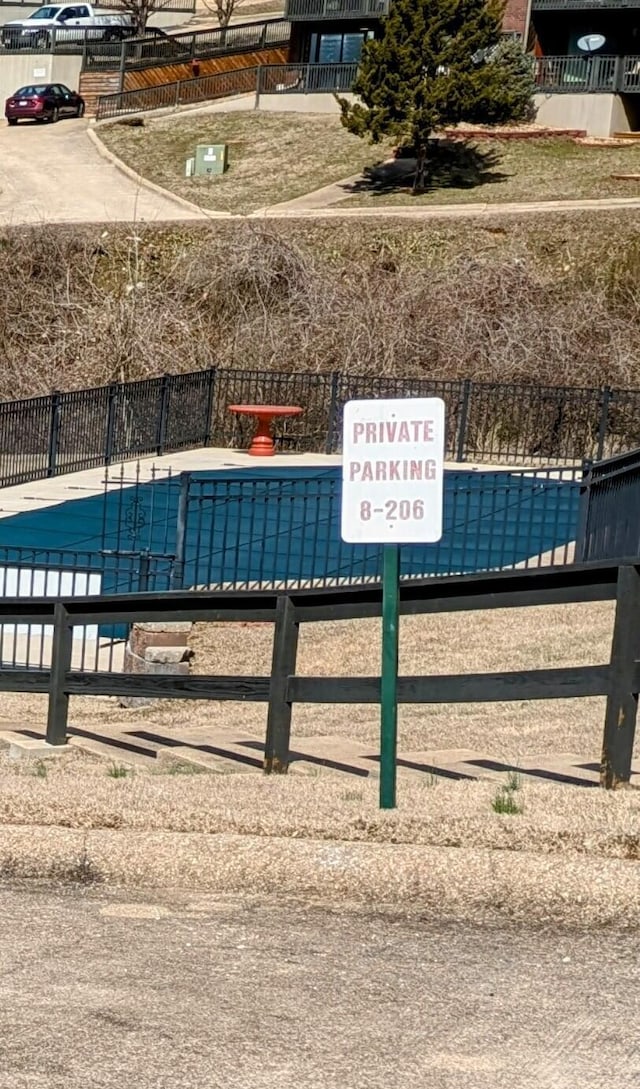 exterior space featuring fence