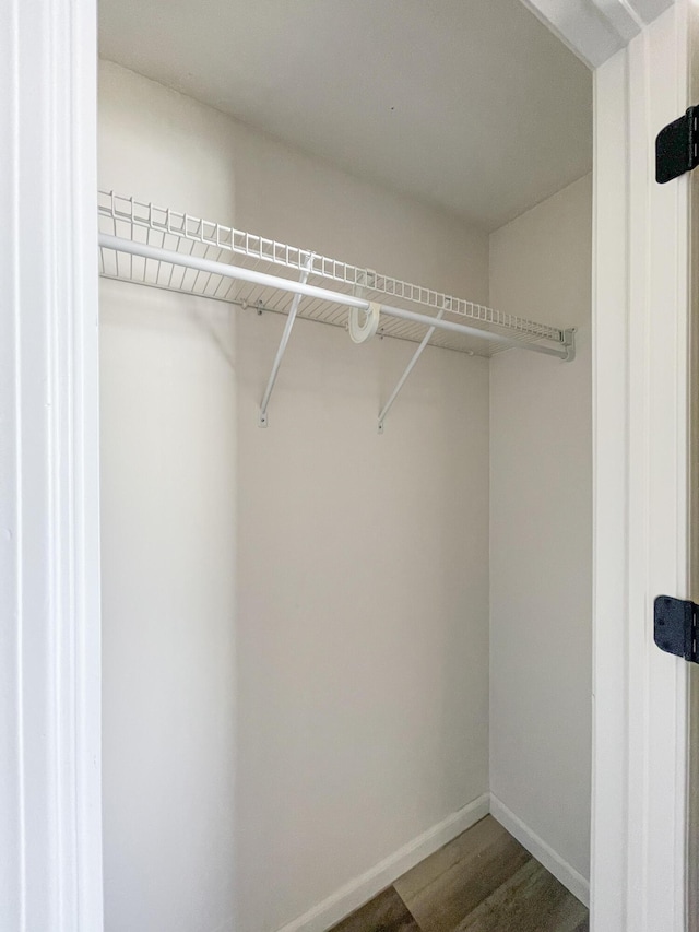 spacious closet featuring wood finished floors