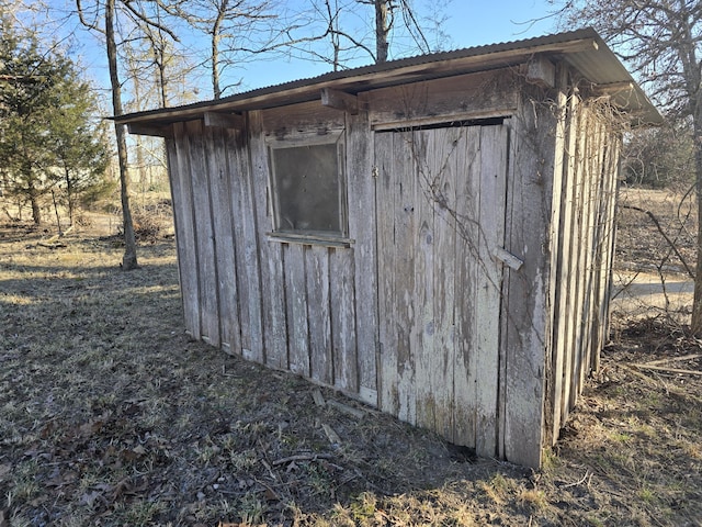 view of shed